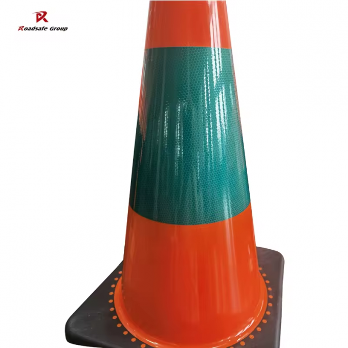 PVC-Flexible Verkehrskegel 45cm Höhe Straßenwarnvorrichtung Kunststoff-Sicherheitskegel 1